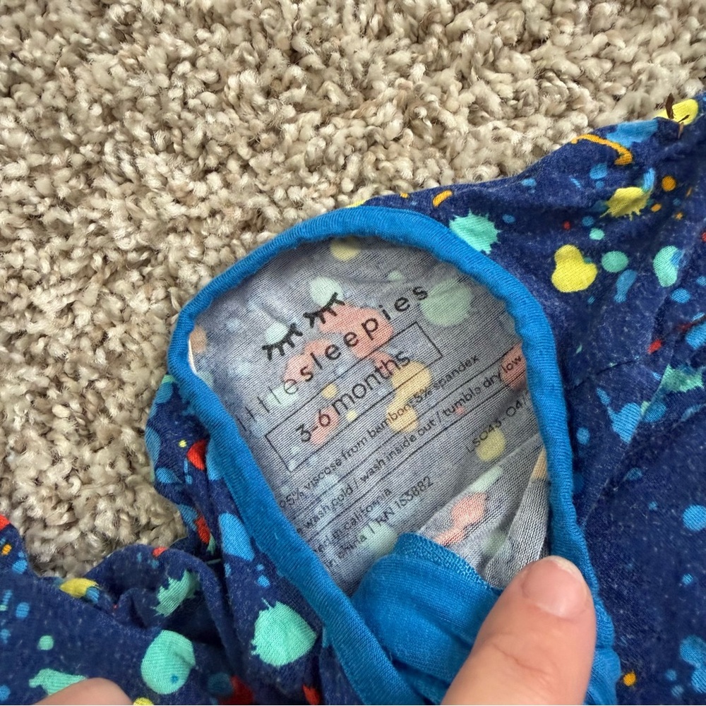 Little Sleepies Paint Splatter Sleeper Size 3-6M - Picture 3 of 4